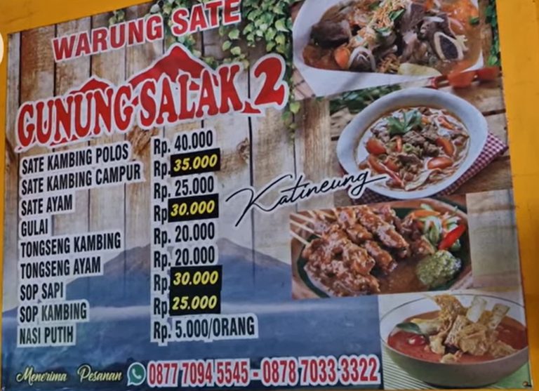 Sate Gunung Salak, Kuliner Primadona Kecamatan Cijeruk
