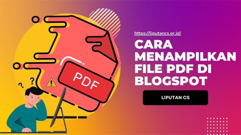 Cara Menampilkan File PDF di Blogspot