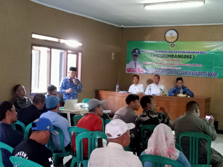 Pemdes Desa Ciderum Kecamatan Caringin Gelar Musrenbangdes