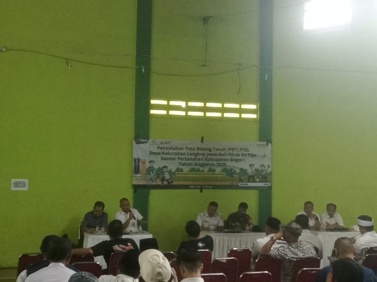 Penyuluhan Bersama BPN dan PTSL Digelar di GOR Desa Caringin