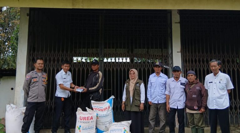 Sinergi Lintas Sektor, Petani Pasirbuncir Terima Bantuan Pupuk untuk Tanam Jagung Hibrida